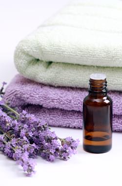 Lavendar with towels