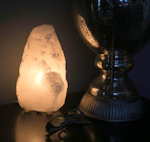 white salt lamp